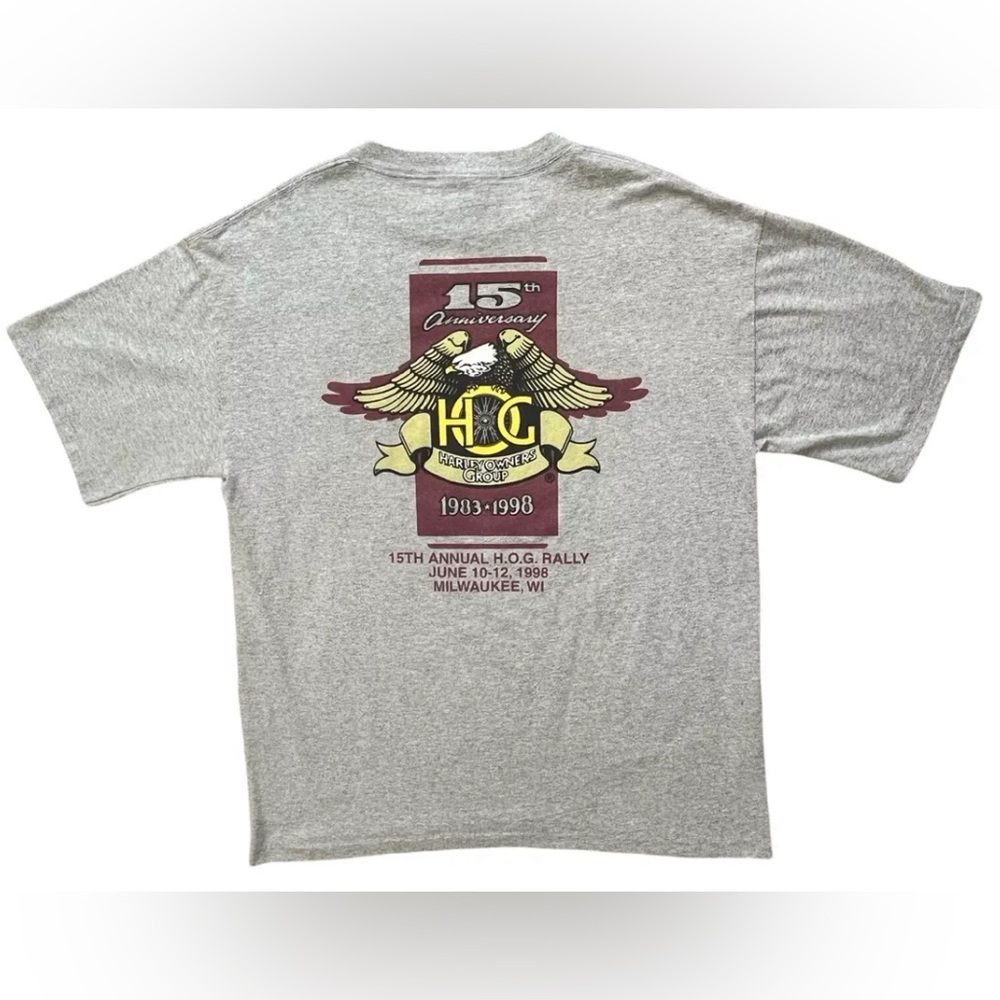 Harley Davidson Harley Owner Group Gray Shirt Milwaukee XL Mens Logo